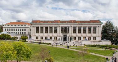 The library and clock tower on the Berkeley campus