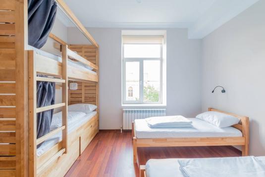 View of university dorm room