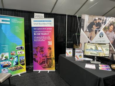 UC Small Business Expo booth in Los Angeles