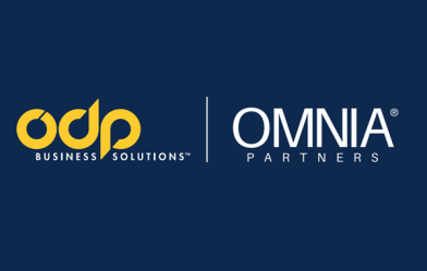 ODP and ONMIA logos on a blue background