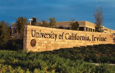 Entry sign to UC Irvine campus