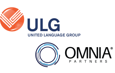 United Language Group and Omnia Partners logos