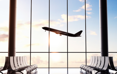 Photo of airplane taking off