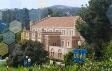 A building on the UCLA campus seen from above