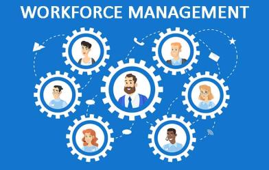 Different types of workers in a cog-like design