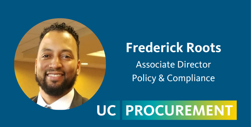 Frederick Roots, Associate Director, Procurement Policy & Compliance