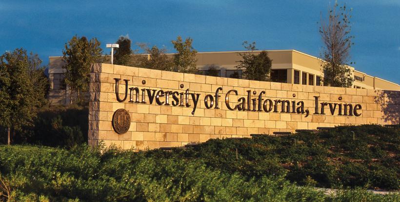 Entry sign to UC Irvine campus