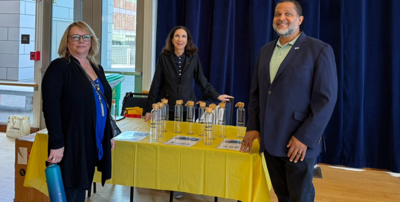 Three people enjoying the Berkeley Sustainable Travel Event