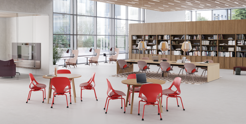 Photo of the interior of a library