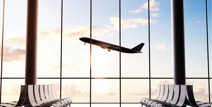 Photo of airplane taking off