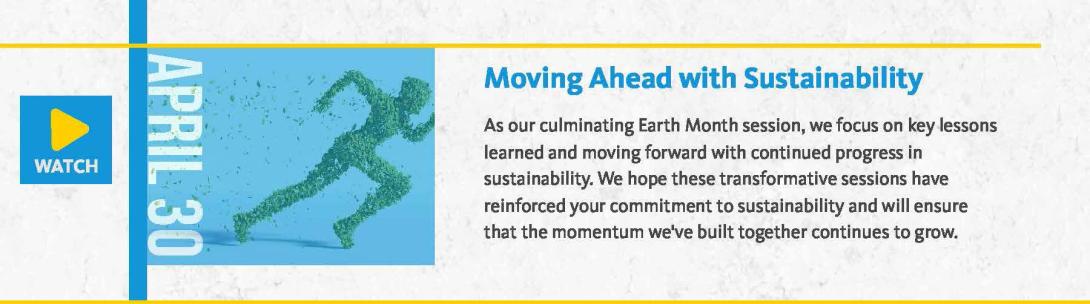 Moving Ahead with Sustainability