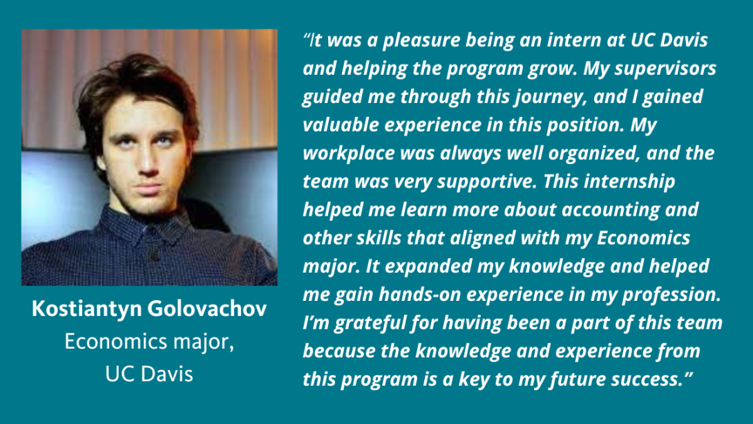 UC Davis intern testimonial