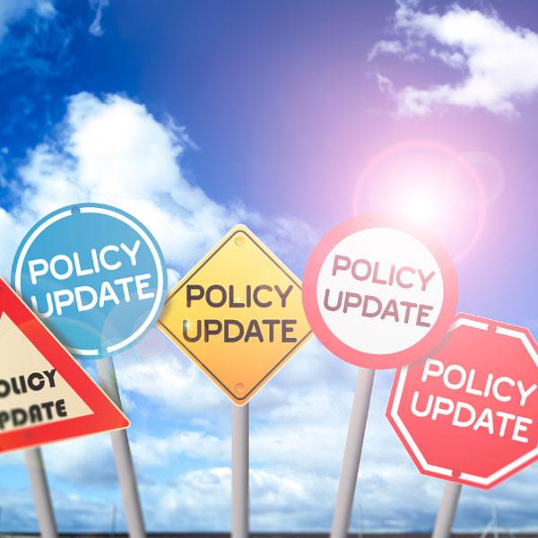 Policy update signs