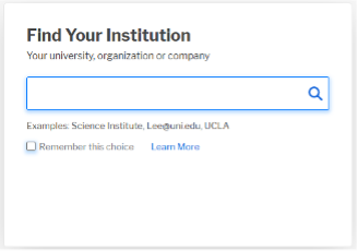 Example search field display