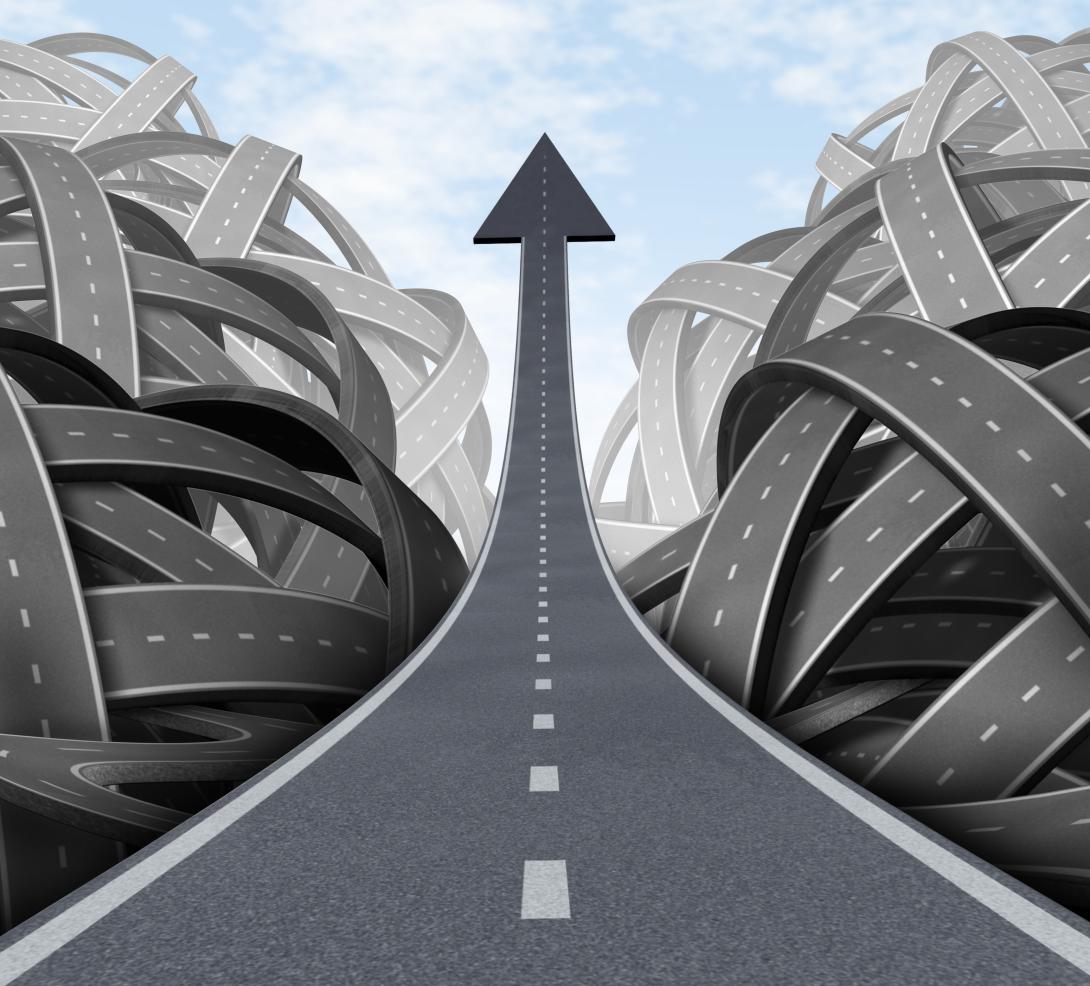 Road pointing up